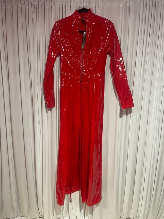 Dolls Kill Jackets & Blazers - Dolls Kill latex trench coat